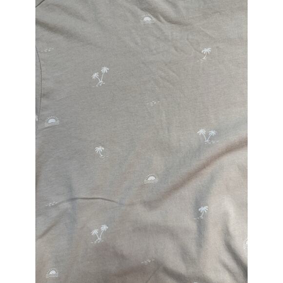 H&M men's shirt casual classic reg fit crew neck short sleeve palm tree Large - Picture 2 of 6